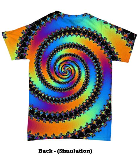 Fractal Spiral Full Print Tee Shirt Etsy