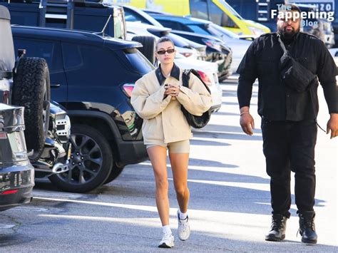 leggy hailey bieber is seen out after pilates class in la 40 photos thefappening