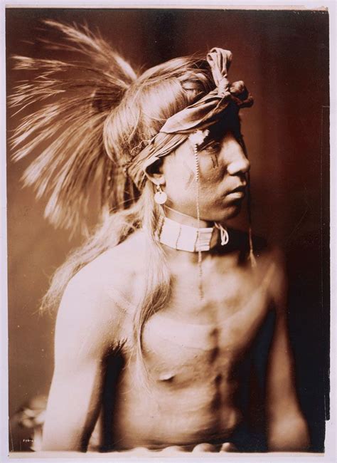 Shows As He Goes Half Length Portrait Loc Native American
