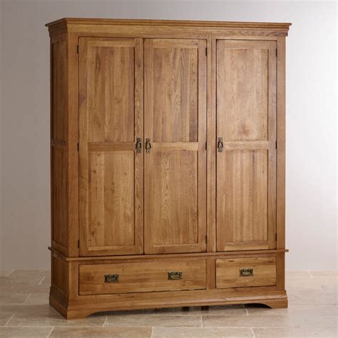 Stunning oak bedroom furniture from the cotswold company. French Farmhouse Triple Wardrobe | Solid Oak | Oak ...