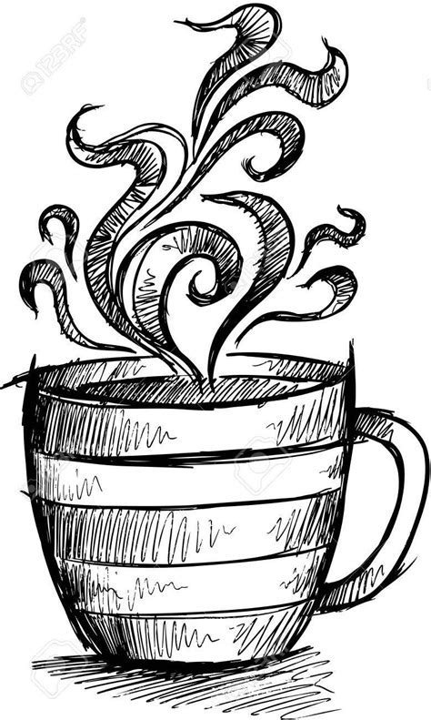 Magnificent Sketch Doodle Coffee Cup Illustration Art Art Sketches