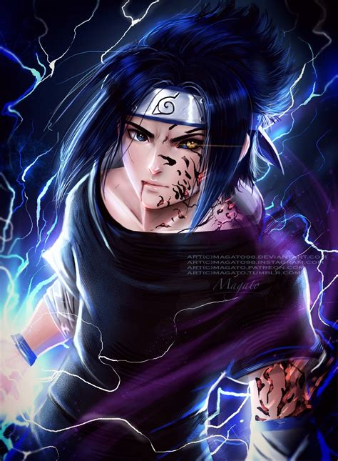 Sasuke belongs to the uchiha clan, a notorious ninja family, and one of the most powerful, allied with konohagakure (木ノ葉隠れの里. ArtStation - Sasuke Uchiha, magato
