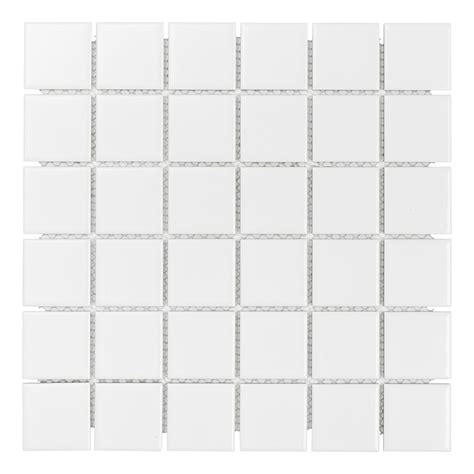 Decor8 Tiles 306 X 306mm White Gloss Square Procelain Mosaic Tile