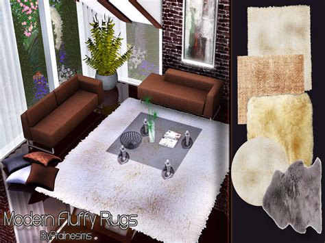 The Sims Resource Modern Fluffy Rugs