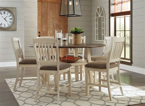Bolanburg Two Tone Round Counter Height Dining Table From Ashley