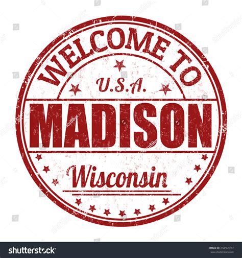 Welcome Madison Grunge Rubber Stamp On Vector De Stock Libre De