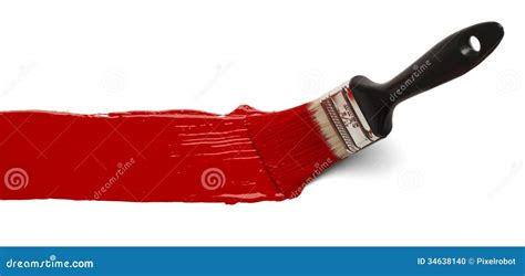 Brush With Red Paint Stock Photo Image Of Isolated Black 34638140
