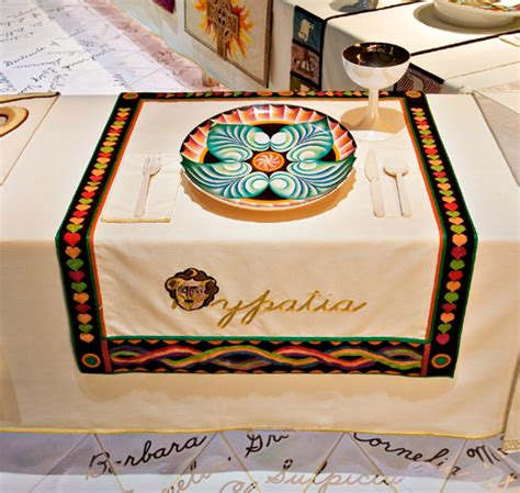 A bare table with place mats is the alternative. Brooklyn Museum: Hypatia