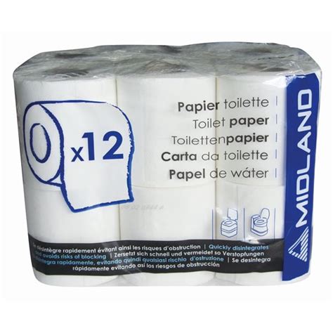 Le wc s'utilise facilement : Papier toilette spécial WC chimique Midland x 12 - Feu Vert