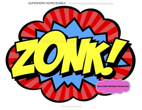 Png Superhero Words Clip Art Library