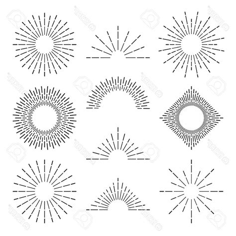 Line Burst Vector At Collection Of Line Burst Vector