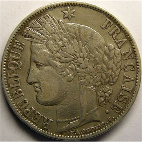 Monnaie Française Cérès 5 Francs 1850 A Paris French Modern Coins