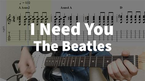 I Need You The Beatles Guitar Tab Easy Youtube