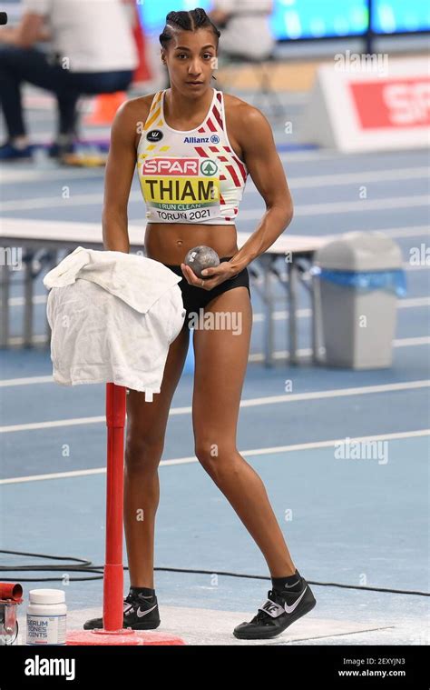Belgian Nafissatou Nafi Thiam Pictured In Action During The Shot Put Of The Women Pentathlon