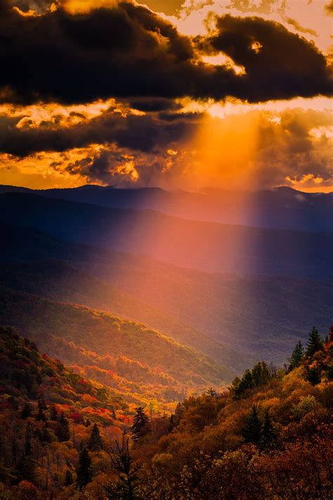 Autumn Sunrise In The Smokies Great Smoky Mountains National Park