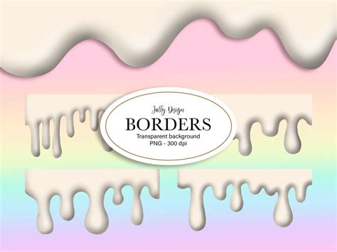 Butter Ice Cream Dripping Borders Graphic By Jallydesign Creative Fabrica