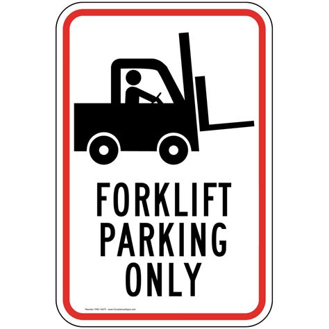 forklift parking  sign pke  machinery