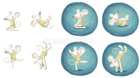 Mouse Practicing Yoga Stock Illustration Illustration Of Warm 72224998
