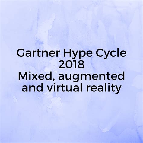 Gartner Hype Cycle Mixed Augmented Virtual Reality