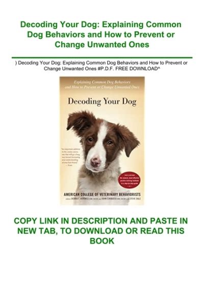 Download Pdf Decoding Your Dog Explaining Common Dog Behaviors And