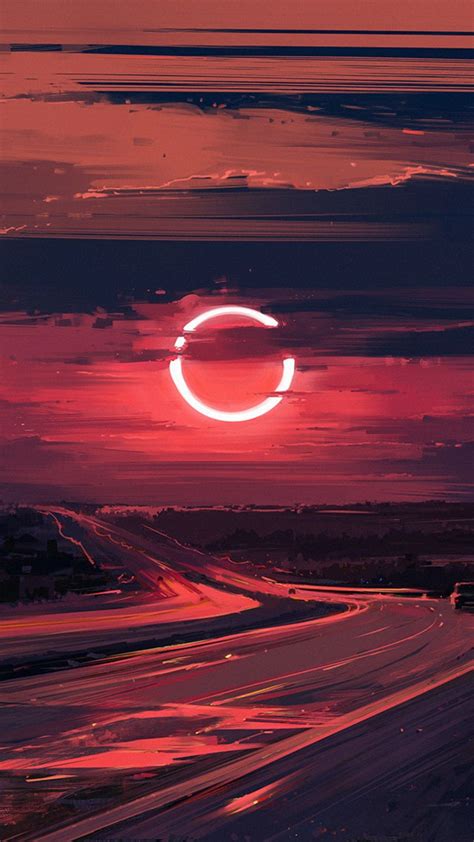 Cloud Eclipse Evening Moon Ut Wallpaper 1080x1920 Landscape