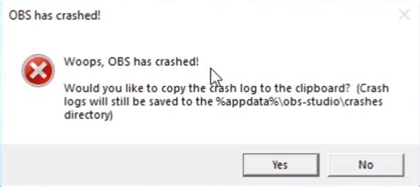 What To Do Is Youre Getting Obs Has Crashed Errors