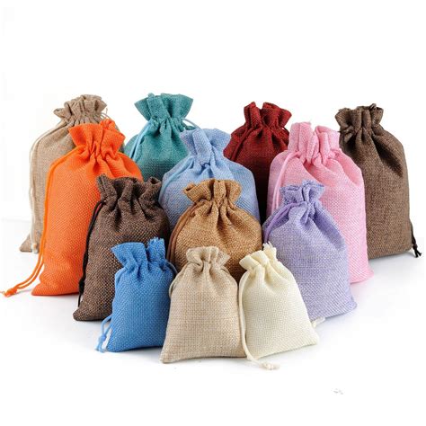 Promotional T Custom Color Cheap Cotton Linen Small Drawstring