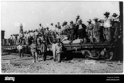 Railroad Trains Transporting Insurrectos During The Mexican Revolution