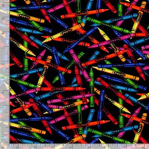 Crayons Abc Collection Cotton Fabric By Timeless Treasures Oriental