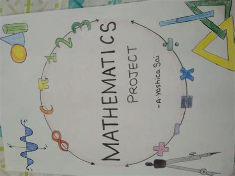 Front Page Design For Project Mathematics Maths Border Drawing