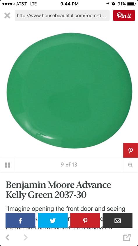 Benjamin Moore Advance Kelly Green Paint Green Paint Colors Kelly