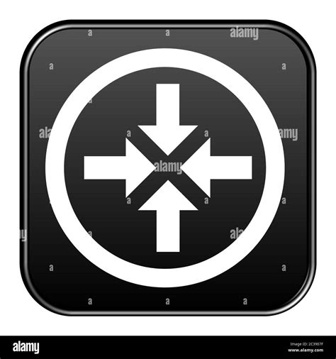 Shiny Isolated Black Button With White Icon Meeting Point Stock Photo