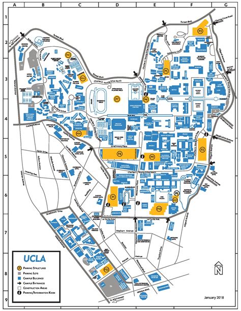 Map Of Ucla Campus Ucla Campus Ucla Campus Map Ucla Map