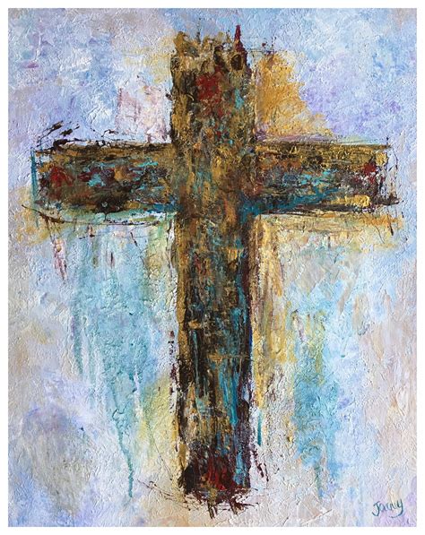 The Old Rugged Cross 11x14 Glicee Print Of Original Acrylic Etsy