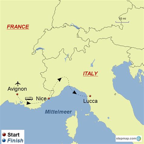 Stepmap Vacation In Italy And France 2 Landkarte Für Europe