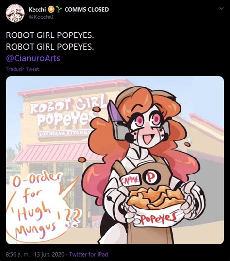 Robot Girl Popeyes By Kecchi0 Femboy Hooters Know Your Meme
