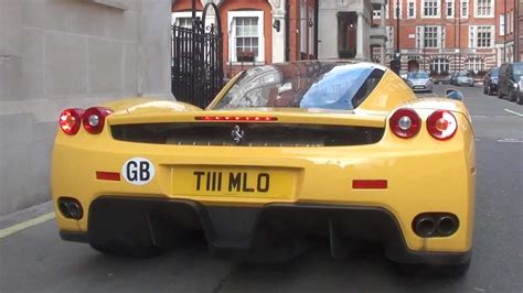 Incredible Yellow Ferrari Enzo Driving And Start Up Youtube