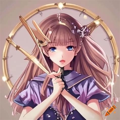 Anime Girl With Sagittarius Sign