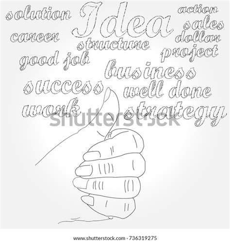 Success Hand Good Job Well Done Stock Vector Royalty Free 736319275