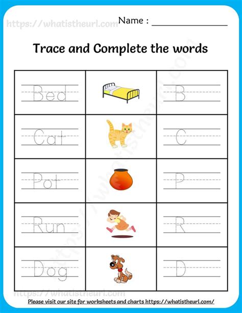 1st Grade Vocabulary Worksheets