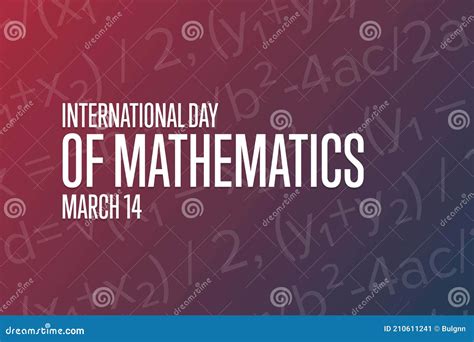International Day Of Mathematics March 14 Holiday Concept Template