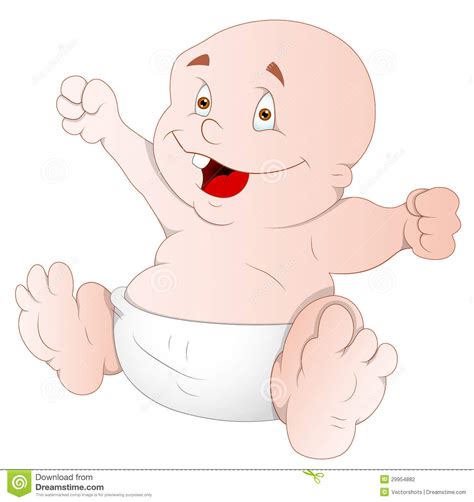 Cute Baby Cartoon Character Vector Illustration Stock Vector Illustration Of Innocent