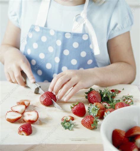 Cutting Strawberries Stock Image P9200859 Science Photo Library