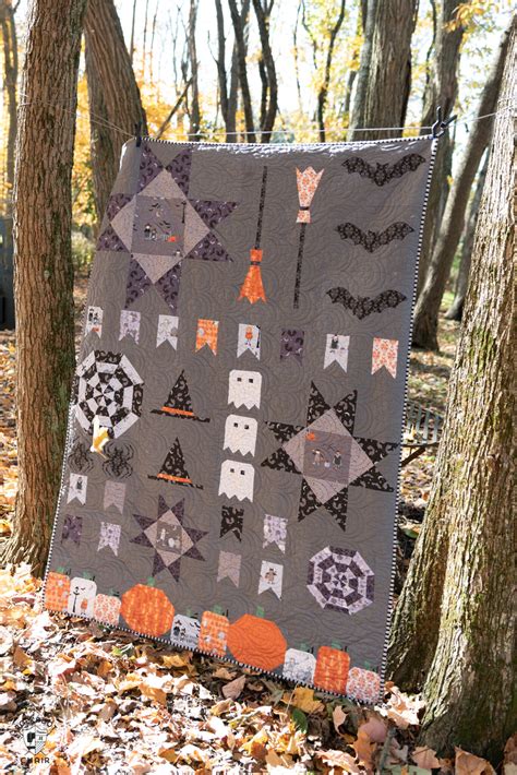 The Spooky Sampler Halloween Quilt Pattern The Polka Dot Chair