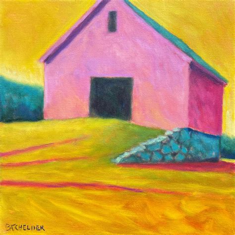 Peter Batchelder Yellow Sky Oil Canvas Rural Landscape Colors