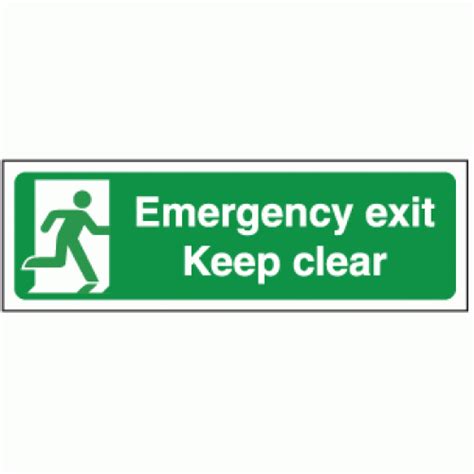 Emergency Exit Keep Clear Sign Emergency Exit Signage Safety Signs