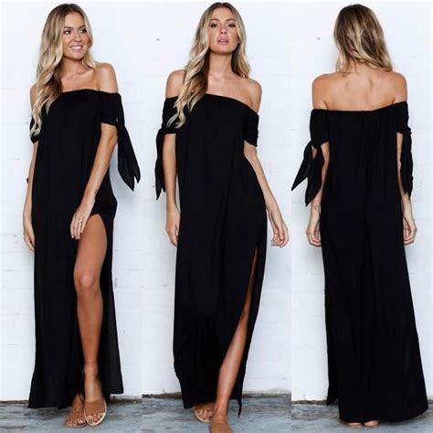 Make A Statement In This Gorgeous Off Shoulder Sleeve Tie Side Split