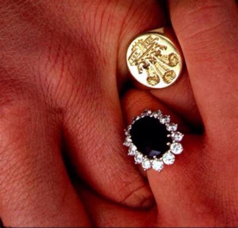 Sapphire And Diamond Ring Princess Diana Style Royal Etsy