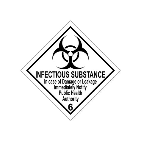 Class 6 2 Infectious Substance Label Gobo Trade Ltd