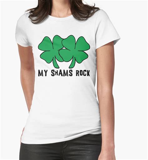 Funny Irish Shamrocks Womens Womens Fitted T Shirts By Holidayt